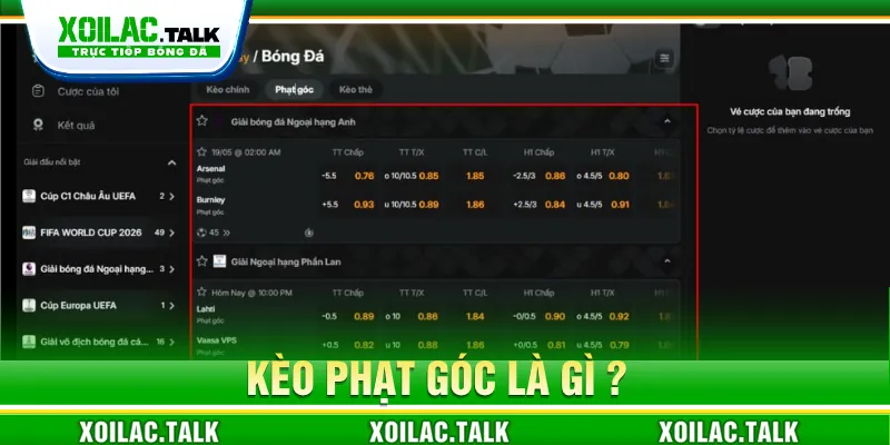 Kèo phạt góc là gì và cách hiểu cơ bản trong cá cược